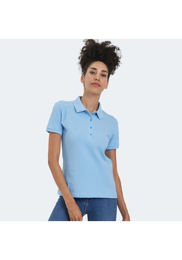 Slazenger VERA I Kadın Polo Yaka Mavi Tişört