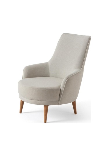 Rebul Keten Berjer Bej Tekli Koltuk Krem