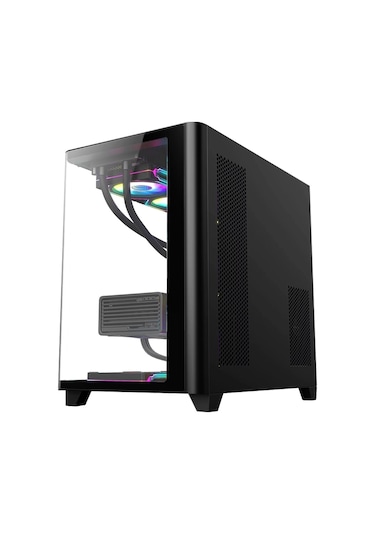 Dragos Ocean Curved Pro 750W 80+ Temperli Cam Atx Mid Tower Oyuncu Bilgisayar Kasası Siyah