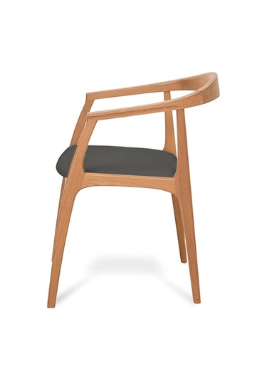 Helsinki Antrasit C Model Bohem Natural Ahşap Sandalye
