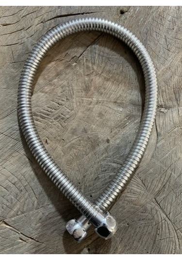 Dmr Nikel Renk Kısa Duş Hortumu Robot Duş Hortumu 58cm Nikel