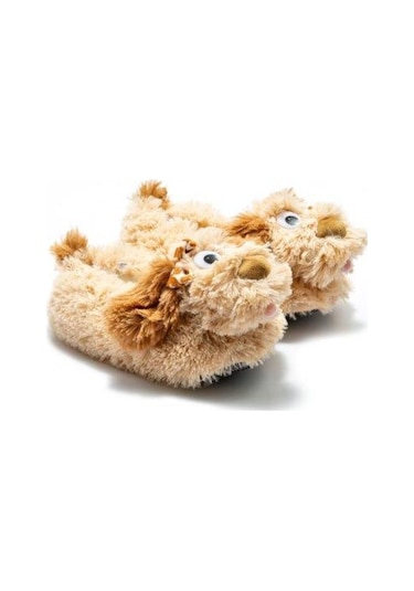 Twigy Malti Kadın,Garson Boy Hayvanlı Panduf Bej 33/38 AA0653 Bej