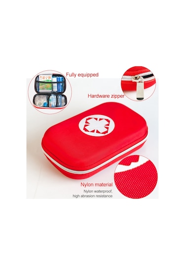 Sones 25'i 1 Arada Eva Taşınabilir Araba Ev Açık Hava Acil Durum Malzemeleri Kiti Hayatta Kalma Kurtarma Kutusu Kırmızı