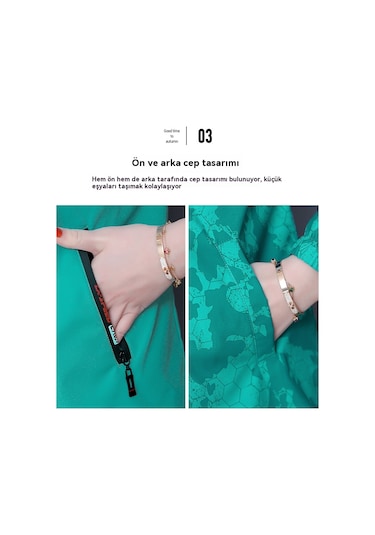 Edwardest Kadınlar İçin Çift Taraflı Casual Kapüşonlu Ceket Mor