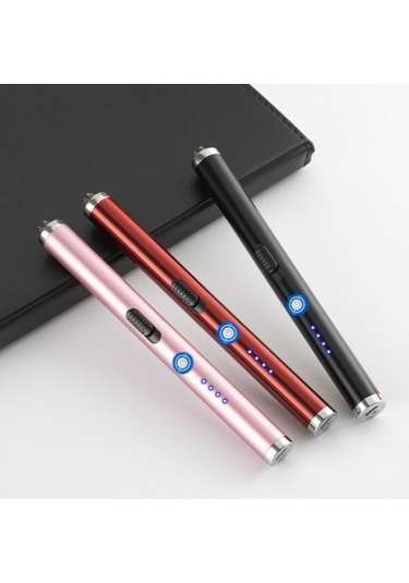 Pazly Rose Gold Rüzgar Geçirmez Elektrikli Ateşleyici, Düğme Kontrolü, Güvenli Kullanım İçin Uzatılmış Sap Çok Renkli