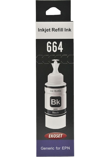 Ekoset Epson L386 Uyumlu Siyah Mürekkep 70 ML