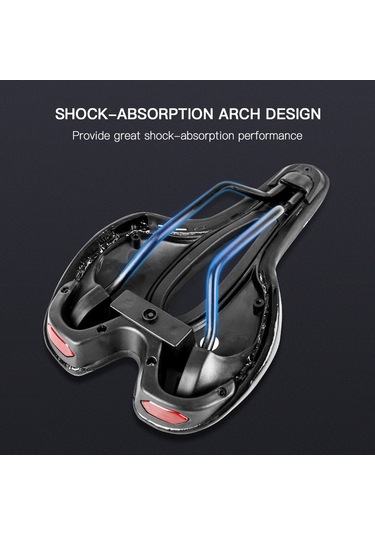 Tenfowee Mountain Bike Yumuşak Jil Saddle, Led Fenerli, Karbon Fiber Dayanaklı, Spor Bisikletleri İçin Oturak, Ergonomik Tasarım Siyah