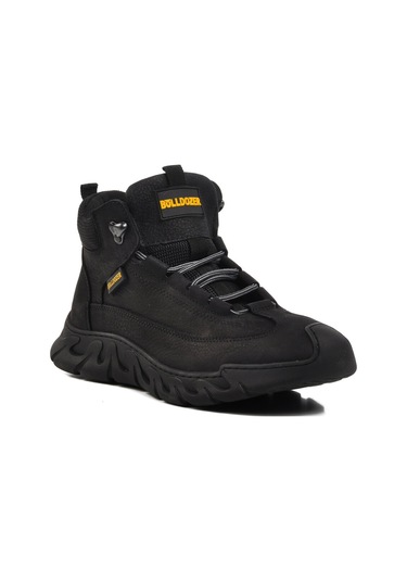 Siyah Nubuk Hakiki Deri Erkek Bot 240004 M Siyah Nubuk