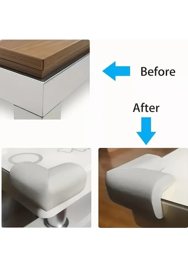 Chuangyinshop Beige 78.74 Inç L Şekilli Köşe Koruyucu, Masa Ve Duvar Çarpışma Önleyici Şerit Bej