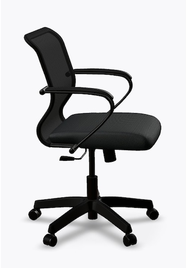 Ergolife Sit 8 Ofis Koltuğu Bel Destekli, Tekerlekli, Siyah, Bilgisayar Sandalyesi -ed.57.1.222 Siyah