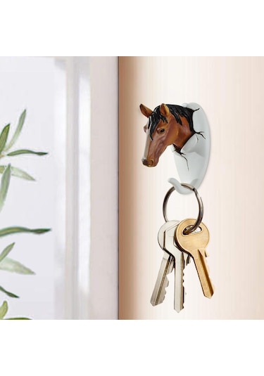 Suntek Alet Tutucu Havlu Askısı Havlu Çantası Bornoz Kancası At 6 x 7.5 x 11 CM Çok Renkli