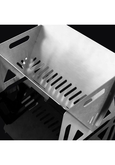 Barbekü Izgara Taşınabilir Paslanmaz Çelik Katlanır Çok Yönlü Açık Barbekü Kamp Seyahat İçin Pişirme Seti