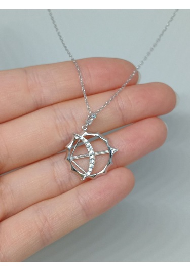 Ok Ve Yay Figürlü 925 Ayar Gümüş Kolye Anlamlı Ve Şık Tasarım Gümüş