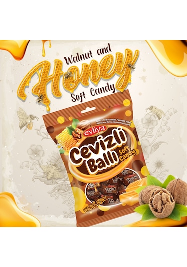 Evliya Şekerleme Ceviz Ve Bal Aromalı Yumuşak Şeker 350 G