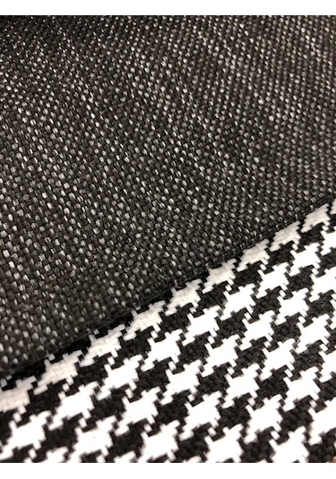 Enesar Home Siyah Keten Döşemelik Kumaş Premium Dokuma 111 100 x 140 cm
