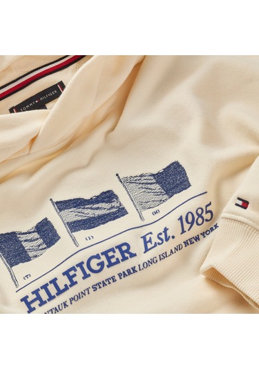 Tommy Hilfiger Waving Flag Çocuk Bej Hoodie Kb0kb09310 Bej