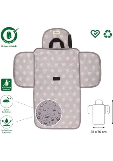 Been Fonksiyonel Bebek Bakım Matı Gri