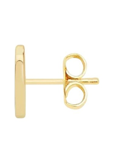 Goldkupe 14 Ayar Altın Mineli H Harf Küpe 0,56 Gr-6039