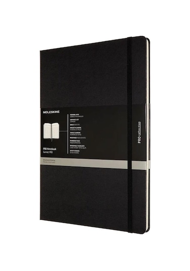 Moleskine Pro Notebook Sert Kapak 21x29.7 Black Siyah