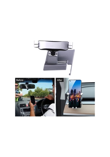 Xiyyadms Tesla Model 3/y Sağ Sürücü İçin Araç Telefon Tutucusu - 360 Döner, 4.7-7 İnç Telefonlar, Merkezi Panel Montajlı, Delme Yok, Abs Malzeme GÜMÜŞ