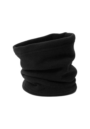 Unisex Kışlık Polar Parmaksız Eldiven - Bere - Boyunluk 3'lü Set Siyah