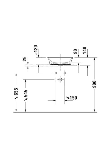 Duravit White Tulip Çanak Lavabo 43 Cm Lavabo Bataryası Xlarge