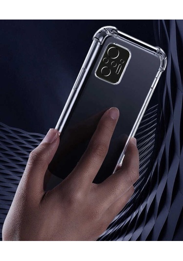 Xiaomi Redmi Note 10 Kılıf Zore Kamera Korumalı Nitro Anti Shock Silikon Renksiz