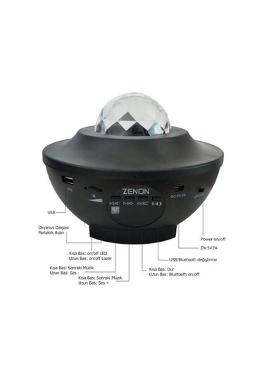 Ebitda Led Yıldız Işık+müzik+7 Farklı Ambians Proyeksiör Çok Renkli