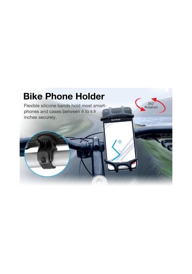 Btroller Electric Bisiklet Motosiklet Bisiklet Çağrı Telefon Tutucu Montaj Kelepçesi 360 Rotatable Siyah