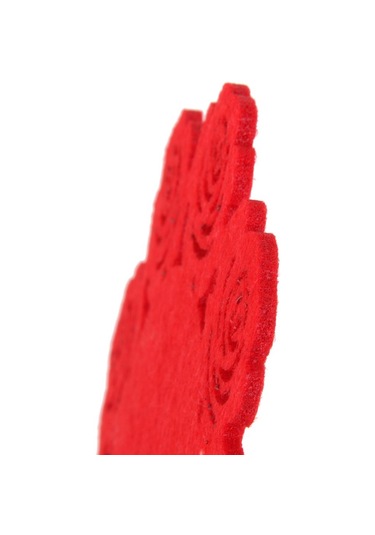 Homyl 4 Adet 15cmx15cm Güller Bardak Altlığı Mat Kaymaz Ped Acı Kahverengi