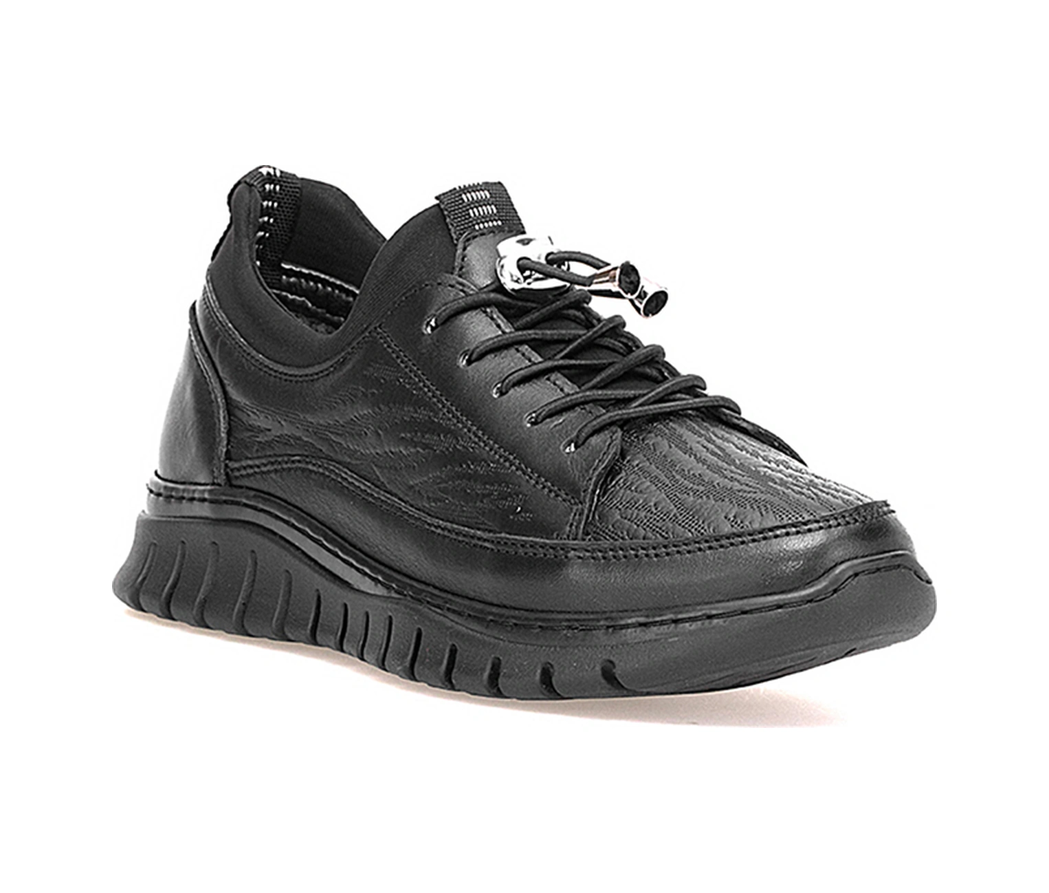 Voyager Z508 Kadın Hakiki Deri Casual Ayakkabı Siyah Siyah