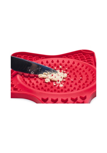 Beeztees Yavru Köpek Yaş Mama Yeme Oyuncağı, Yıldız Şeklinde, Silikon, Kırmızı, 20x20cm