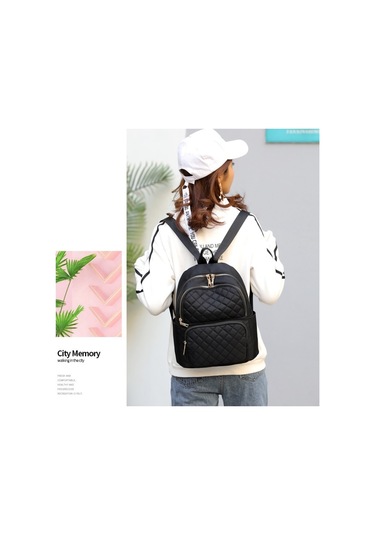 Nakış İpliği Eşkenar Dörtgen Tüm Maç Sırt Çantası Okul Gezisi Siyah