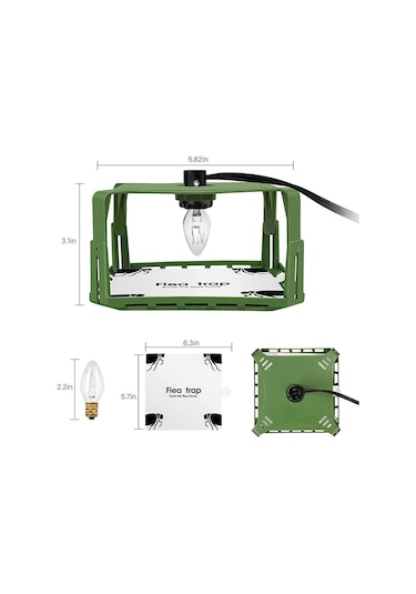 Sones 2 Adet Sk121 Kare Sinek Tuzağı Pire Tuzağı Evcil Hayvan Ev Pire Işık Yakalayıcı Ab Fişi