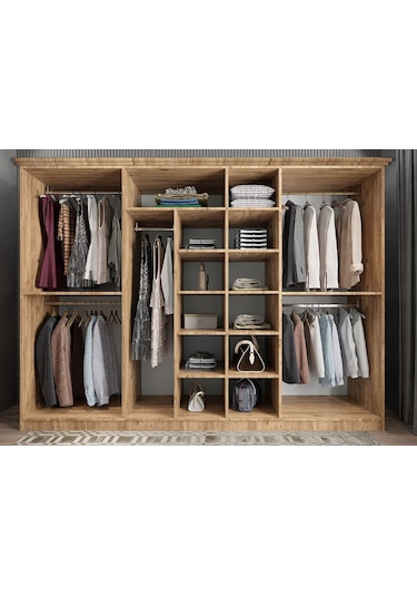 Datça Membran 7 Kapaklı Gardırop Montaj Dahil Çam Beyaz 280 Cm