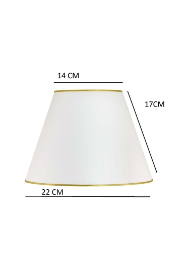 Abajur Şapkası - Yedek Şapka - Abajur Başlığı -kumaş Başlık Altın