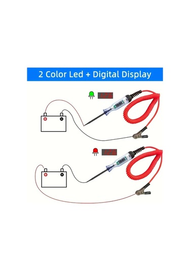 Willowhaven Siyah Dijital Ekranlı 6-24v Dc Araç Test Kalemi Profesyonel Tamir Ve Elektrik Devre Testi