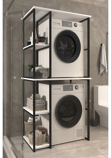Bofigo Çamaşır Makinesi Dolabı Kurutma Makinesi Dolabı Metal Banyo Dolabı Mısra Beyaz Bofigo Çamaşır Makinesi Dolabı Kurutma Makinesi Dolabı Metal Banyo Dolabı Mısra Beyaz