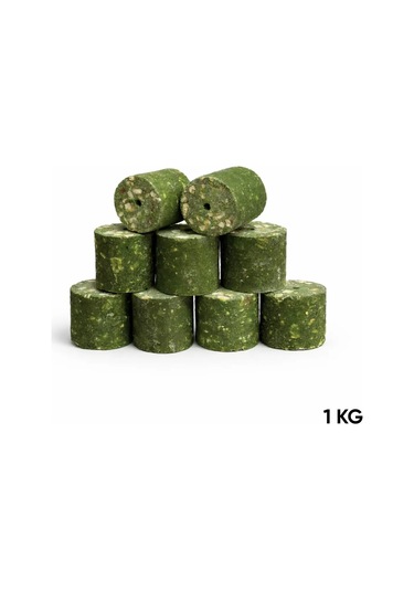 Sazan Yemi - Delikli Küspe - Mısır - Silindir - Yeşil - 1 Kg Paket