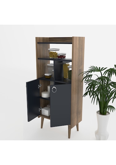Lagomood Kiler Çok Amaçlı Dolap Banyo & Mutfak Antrasit Ceviz