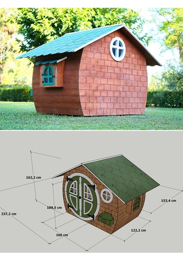 MANDU Ahşap Çocuk Oyun Evi (Playhouse) Hobbit