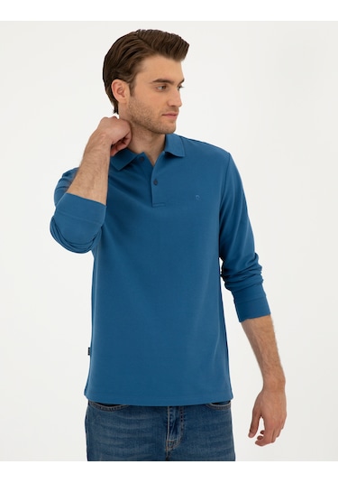 Pierre Cardin 50294438-VR059 Erkek Sweatshirt -  Açık Lacivert