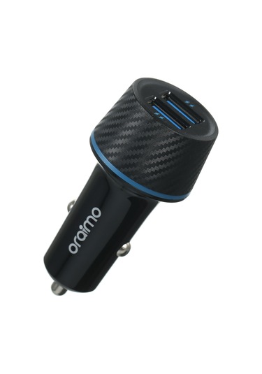 Yifomall Araç Şarj Cihazı, 2 Usb Port, Hızlı Şarj Teknolojisi, 5v/2.4a, Surge Koruma, Led Işık, Siyah, 12-24v Giriş