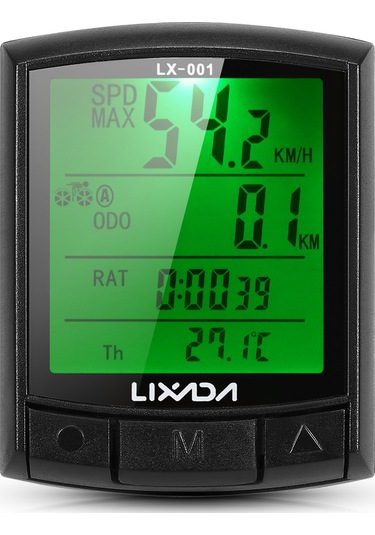 Lixada Bisiklet Bisiklet Bilgisayarı Bisiklet Kilometre Kilometre Sayacı Mtb Yol Bisikleti Bilgisayarı Siyah