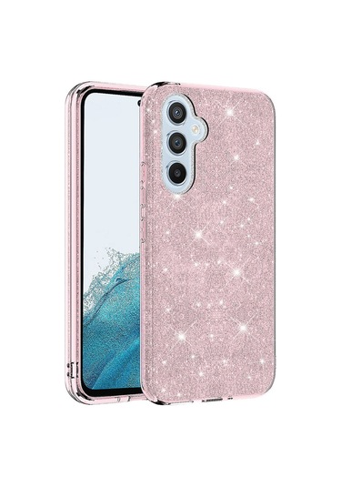 Samsung Uyumlu Galaxy A14 Kılıf Zore Shining Silikon Pembe