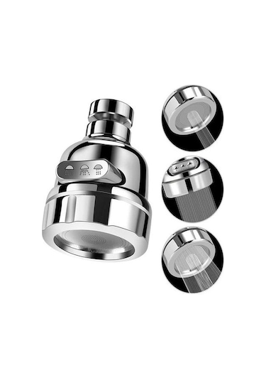 HomeCare 3 Fonksiyonlu Tasarruflu Musluk Başlığı Krom