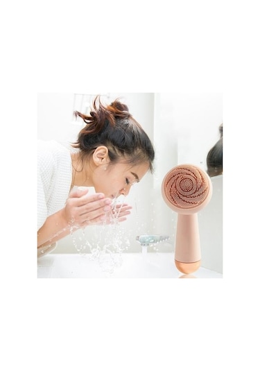 Elektrikli Yüz Güzellik Temizleyici Masaj Fırçası Su Geçirmez Silikon Yüz Güvenli Cilt Dostu Yumuşak Silikon Kıllar Scrubber Elektrikli Yüz Temizleme Cihazları 4kja8c Bej