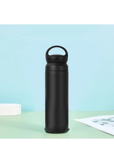 Paslanmaz Çelik 500ml Çay Kahve Su El Termosu Al4378 Siyah