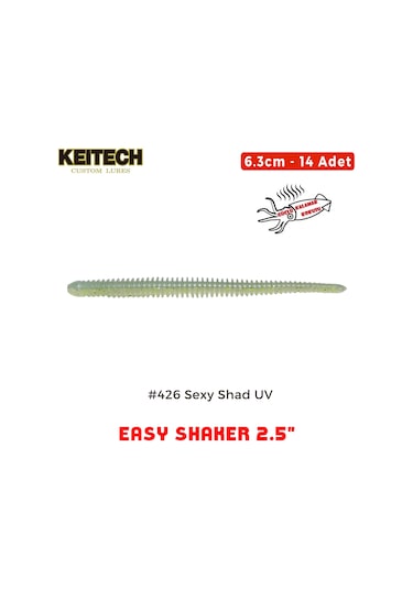 Keitech Easy Shaker 6.3cm 2.5" 426 Sexy Shad Kokulu Silikon Kurt