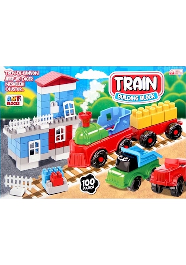 Ant Blocks Train Tren İstasyonu Eğitici Bloklar 100 Parça
